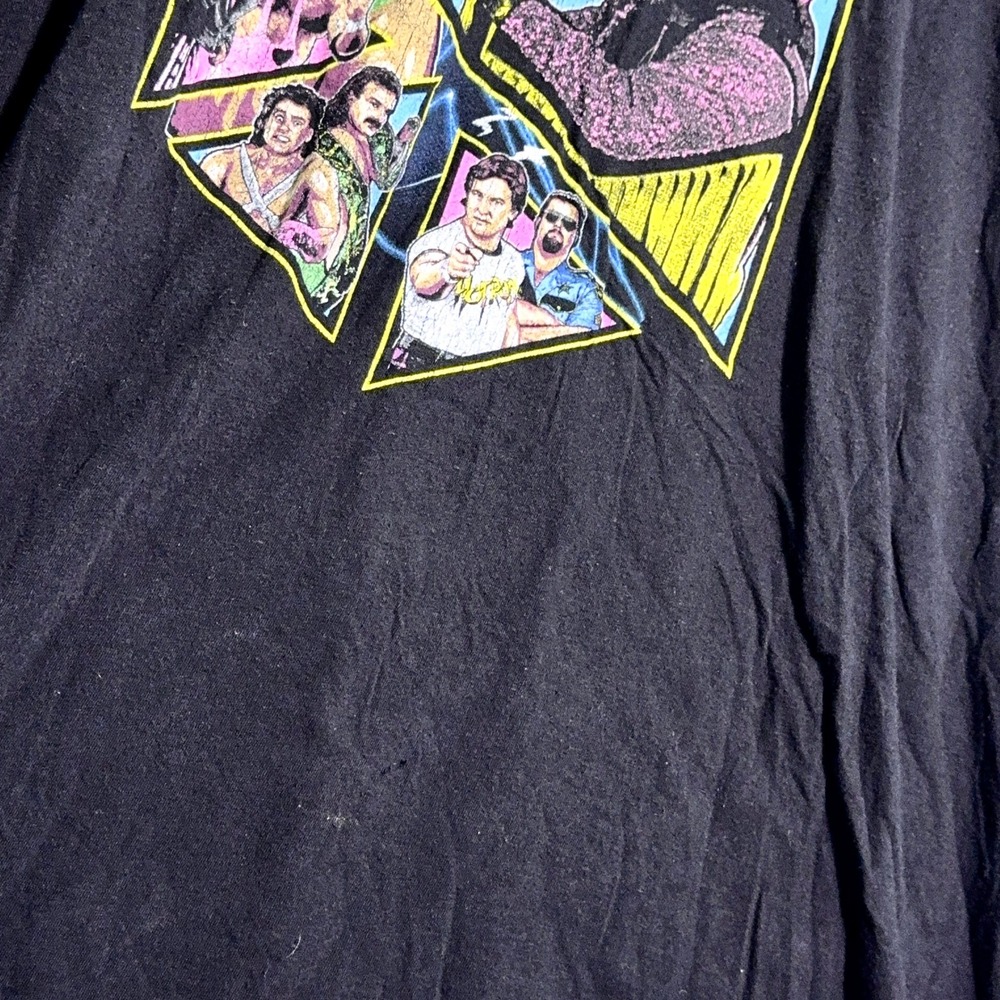 WWE Wrestlemania VI T-shirt Mens Size 2XL Ultimate Warrior Randy Savage Black - Picture 2 of 9